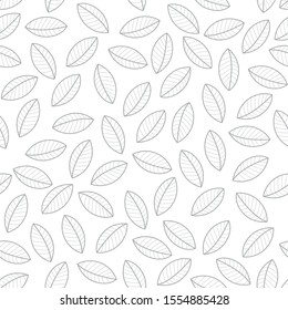 Background gray leaves. Abstract vector illustration. Seamless pattern for design or print.