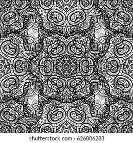Background. Gray spotted Vector illustration. Gray background. Beautiful pattern with abstract flowers.