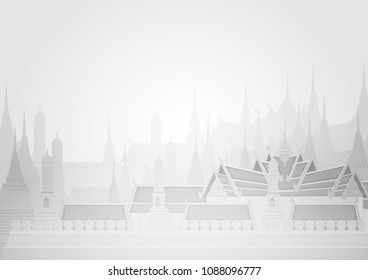 Background Gray Temple,Thailand