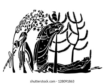 Background in the Greek style