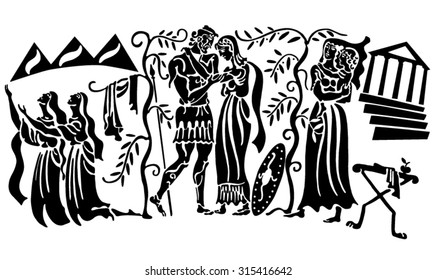Background in the Greek style