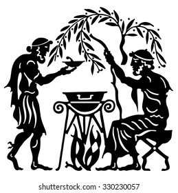Background in the Greek style