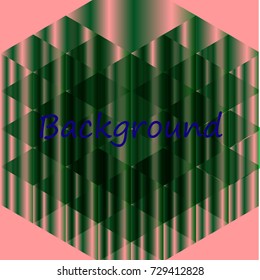 Background green abstract, pink.