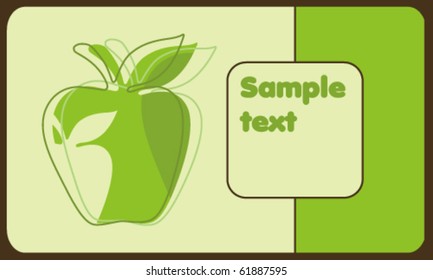 Background with green apple