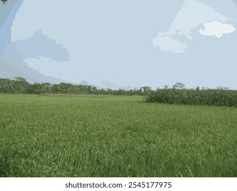 background, green backgrounds, natural green backgrounds, natural background for game, natural green background for cartoon, cartoon background, blue sky with clouds. Summer spring