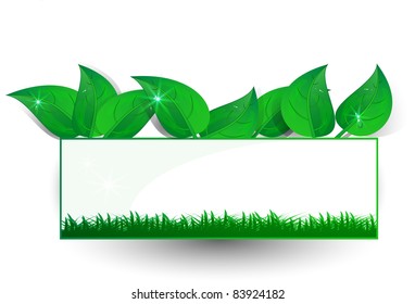Background green banner petal