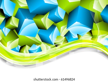 Background in green and blue colors