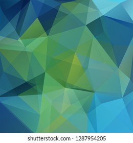 Background of green, blue geometric shapes. Mosaic pattern. Vector EPS 10. Vector illustration