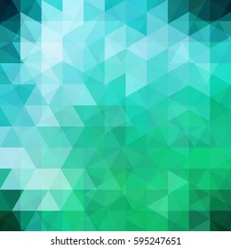 Background of green, blue geometric shapes. Abstract triangle geometrical background. Mosaic pattern. Vector EPS 10. Vector illustration