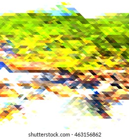 Background of green and brown mosaic