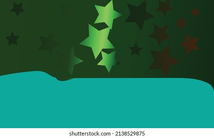background with green, brown and soft blue tones slightly yellow