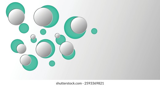background with green circle decoration