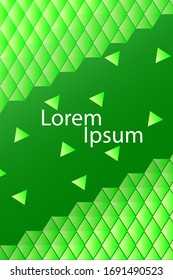 The background with green dragon scales motif. Eps10 vector.