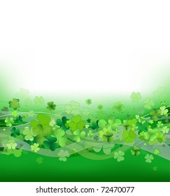 background with green dutch clover