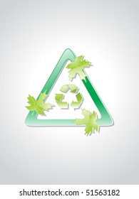 background with green ecology icons, vector wallpaper
