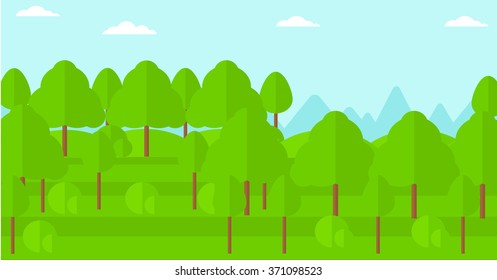Background of green forest.