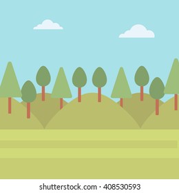 Background of green forest. Stock Vector
