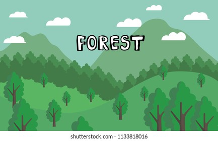 Background green forest concept. 
