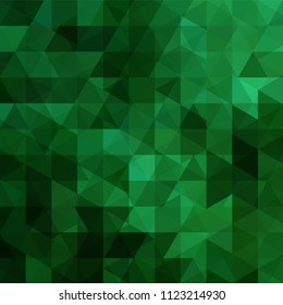 Background of green geometric shapes. Abstract triangle geometrical background. Mosaic pattern. Vector EPS 10. Vector illustration