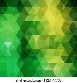 Background of green geometric shapes. Abstract triangle geometrical background. Mosaic pattern. Vector EPS 10. Vector illustration