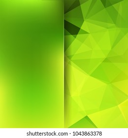 Background of green geometric shapes. Blur background with glass. Colorful mosaic pattern. Vector EPS 10. Vector illustration
