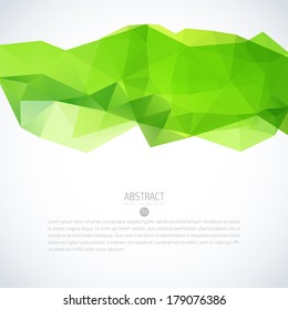 background green geometric wave conceptual vector modern scene with green triangle item background green geometric wave line water spring abstract scene numeric glass ripple cloud trendy graceful fres