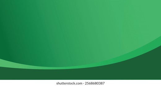 Background Green with a gradient style. The background features varying shades of green with a smooth texture and curved lines. Business style background, professional geometric background.