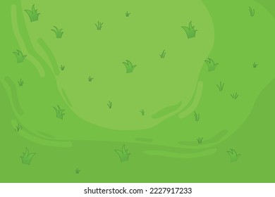 background of green grass field cartoon drawing
