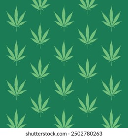 Fondo de hojas de cáñamo verde