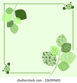 background with green leaf elements