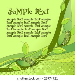 Background with green leaves