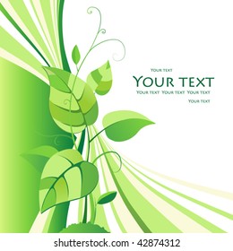 Background with green leaves