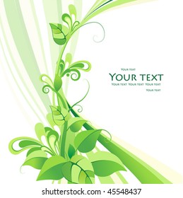 Background with green leaves