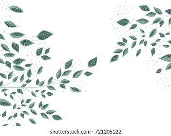 Background with green leaves
