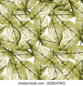 Background green leaves autumn there is a place for the inscription, Seamless autumn leaves pattern. plus EPS10 vector file