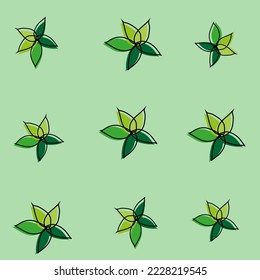 background of green leaves. can be used for printing; fabrics; postcards