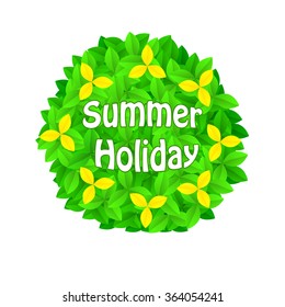 background of green leaves summer