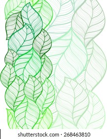 background of green leaves vector illustration