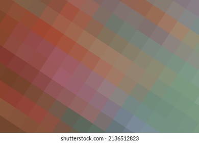 Fondo de los cuadrados de colores verde y naranja. Textura geométrica. Un respaldo de cuadrados de mosaico, espacio para tu diseño o texto. Ilustración del vector