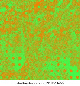 Background of green and orange paint