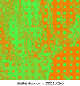 Background of green and orange paint