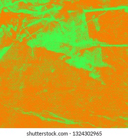 Background of green and orange paint