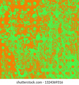 Background of green and orange paint