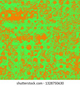 Background of green and orange paint
