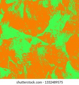 Background of green and orange paint