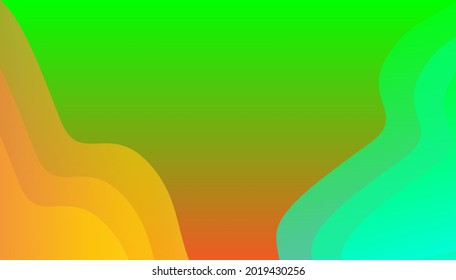 The background of the green orange and red gradation combination. “Good for backgrounds such as flyers, banners, billboards, brochures, and others.