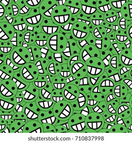 background of green smileys