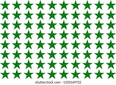 Background of green stars.