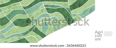 Background with green texture and organic summer pattern, abstract vector nature farm banner and label. Hand-drawn field tag art. Modern agriculture design, eco paint frame,  landscape illustration