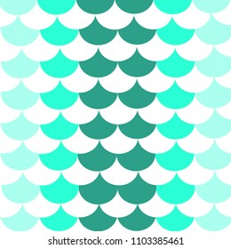 Background in green tone. Fish scale or mermaid scale. Vector in pastel tone. 